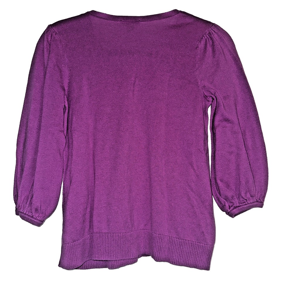 J Jill Wearever Sweater Knit Top M Coastal Grandmother Quiet Luxury Orchid - Picture 7 of 9